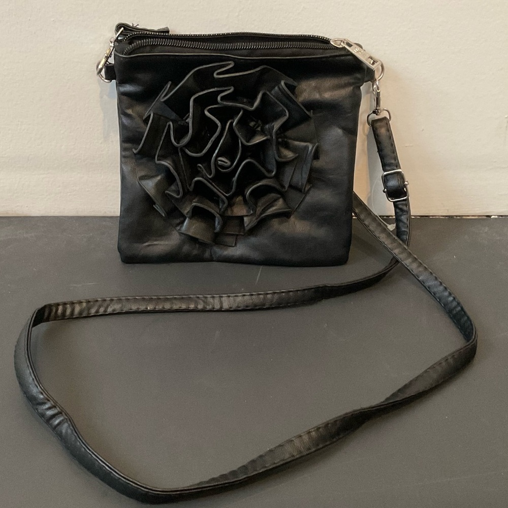 SAX Fleurette Genuine Leather Crossbody Bag EUC